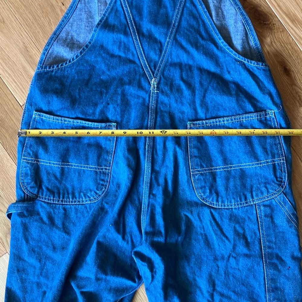 Women's Blue Denim Jumpsuit with Smiley Patch - Picture 10 of 12